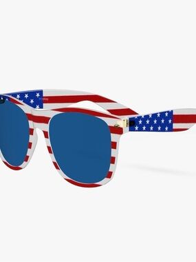 Sunglasses patriotic red white blue flag